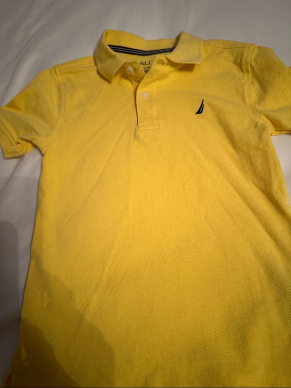 Boys Yellow Polo Shirt with Sailboat Logo